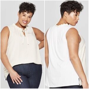 ➕ Ava & Viv Stripe Sleeveless Top